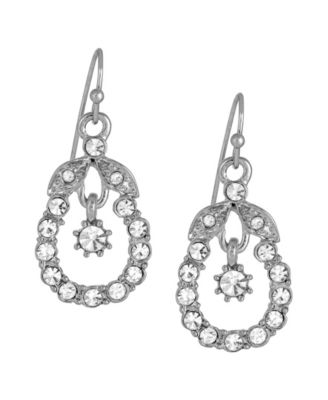 Crystal Caged Drop Earrings