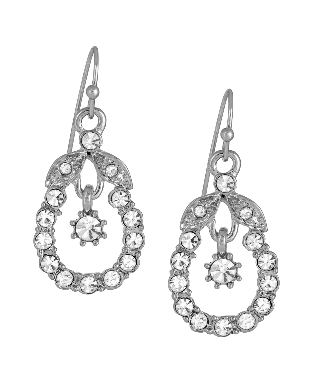 2028 CRYSTAL CAGED DROP EARRINGS 