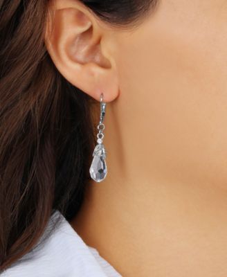 Faceted Crystal Drop Earrings