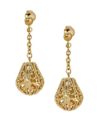 Filigree Chain Drop Earrings