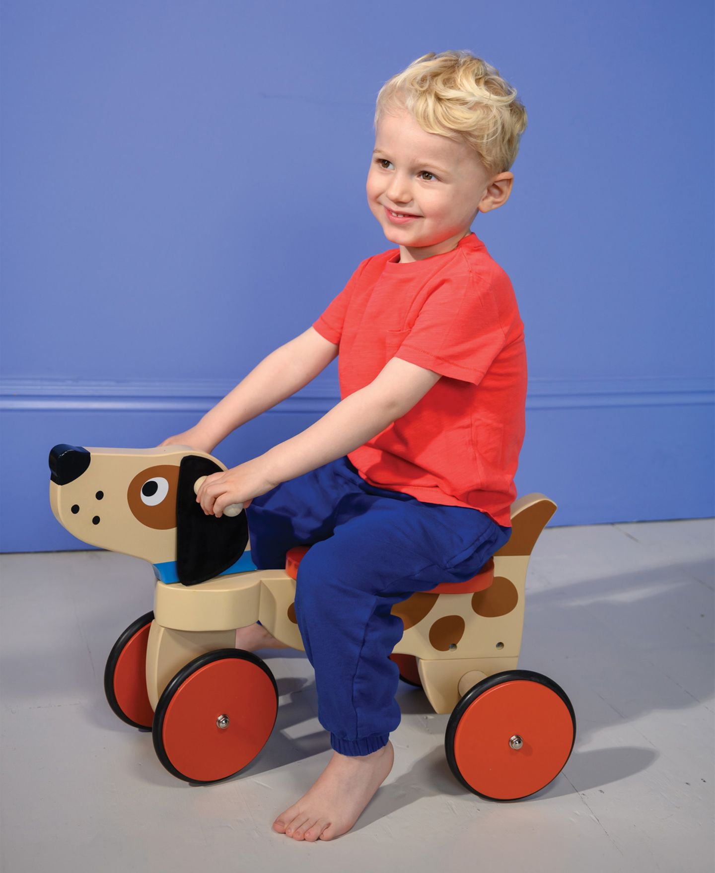 Детская игрушка Mentari Toys Wooden Ride On Puppy with Anti-Skid Wheels, Ages 3+ — фото 3