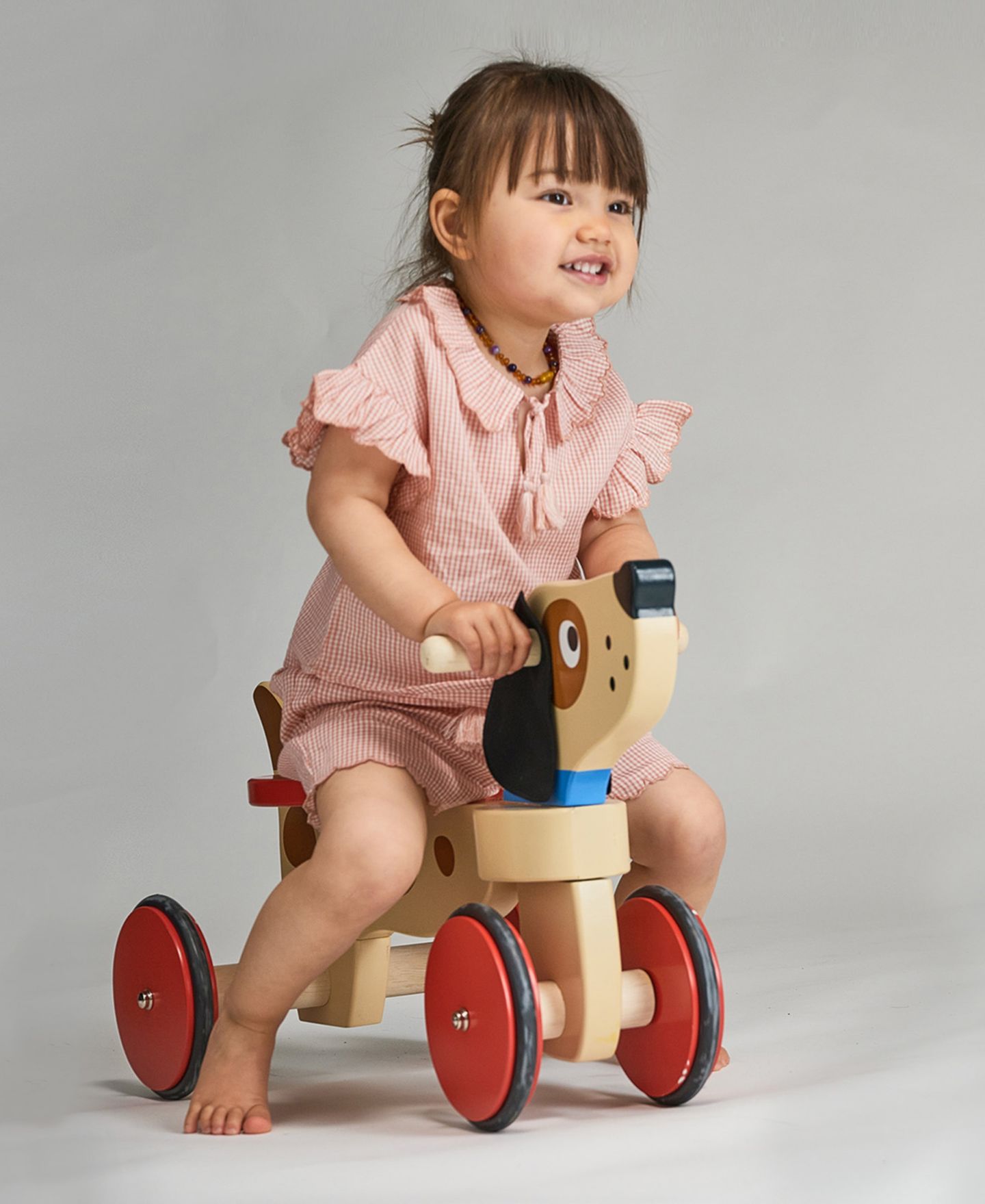Детская игрушка Mentari Toys Wooden Ride On Puppy with Anti-Skid Wheels, Ages 3+ — фото 5