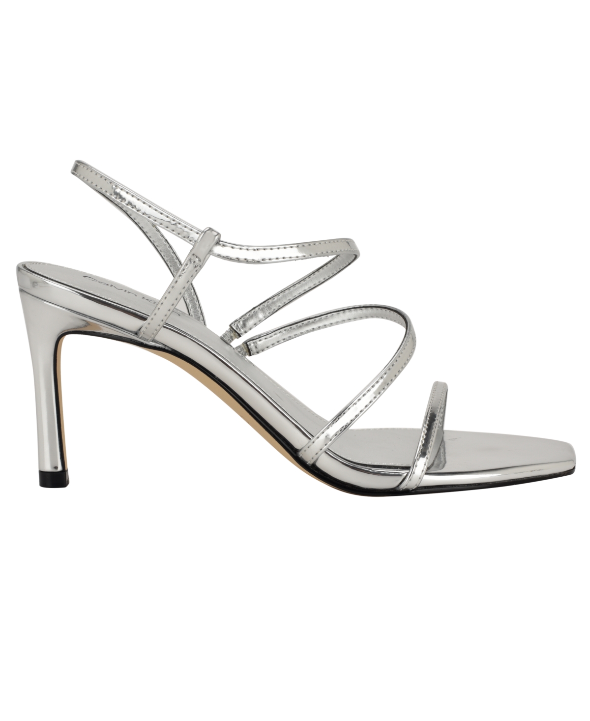 Calvin Klein Hadlee Sandal In Silver Mirror Metallic