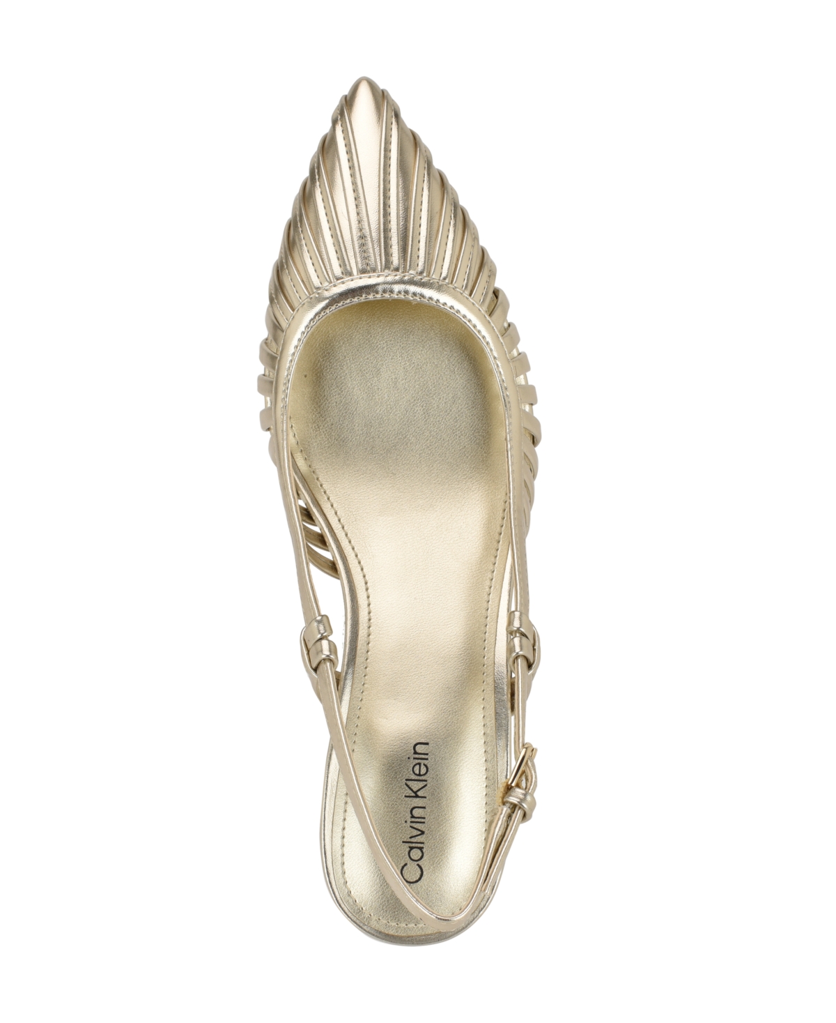 Calvin Klein Women's Movella Kitten Heel Slingback Pumps In Gold