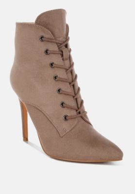 Womens Agmati Lace Up Stiletto Boots