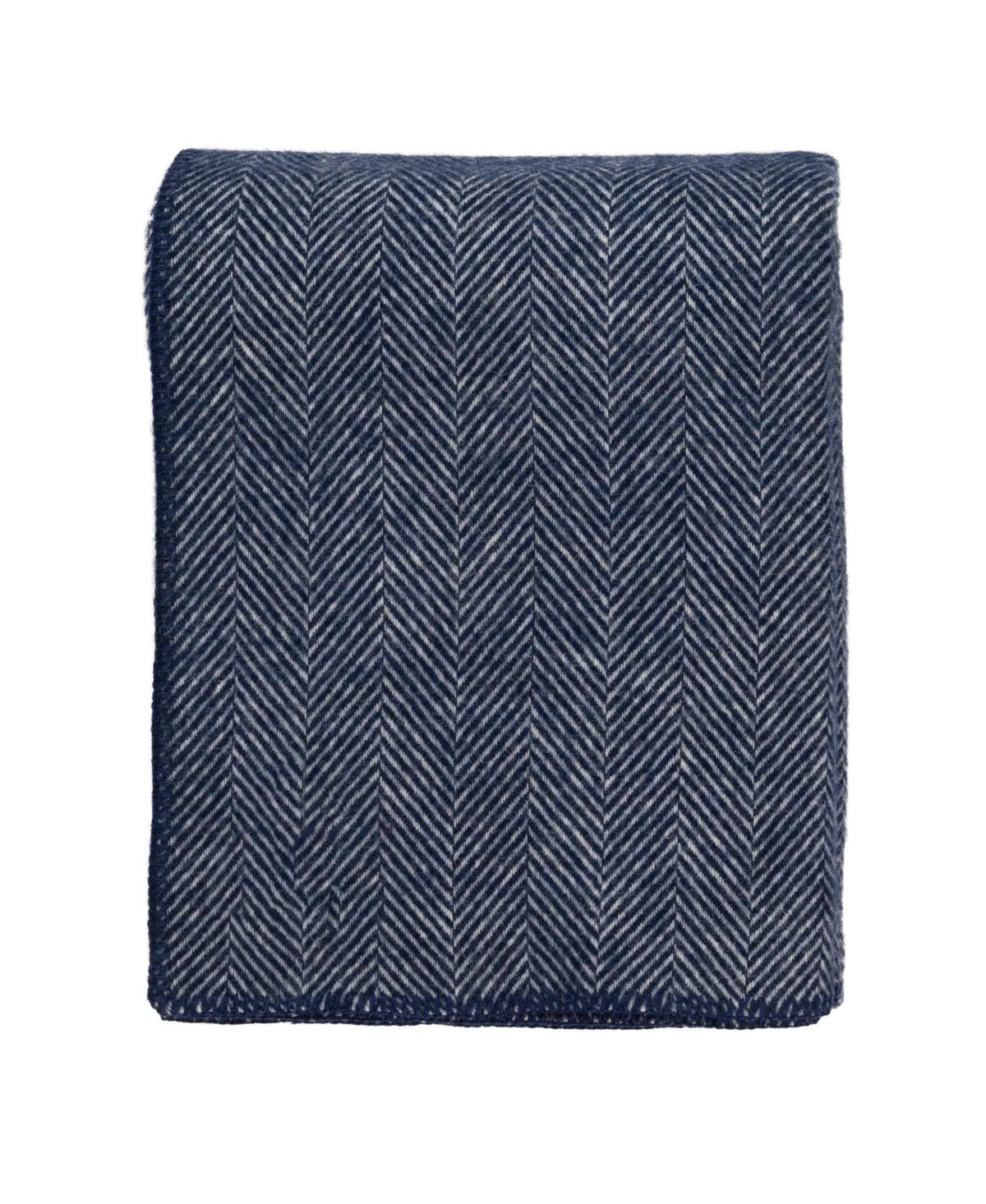 Prince Of Scots Highland Tweeds Big Throw, 59" X 80" In Navy White