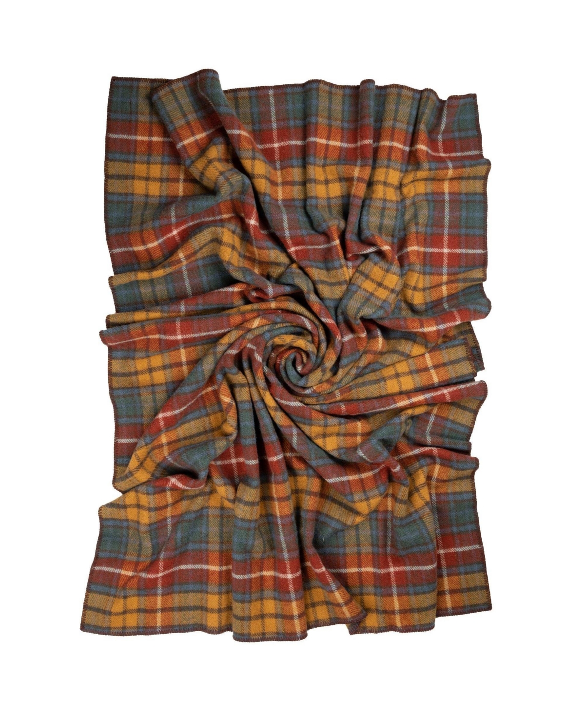 Prince Of Scots Highland Tweeds Big Throw, 59" X 80" In Orange
