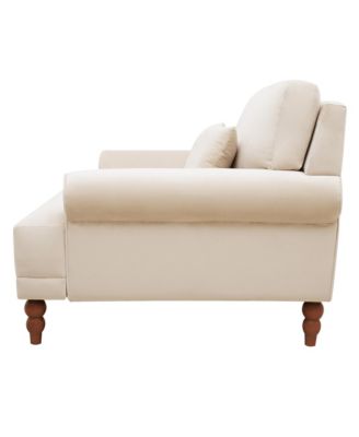 Mirod Elegant Circular Armrests, Ergonomic Lumbar Support, Vintage Roman Column Legs, Luxurious Large Size, Enhances Living Room Aesthetics, for Living room, Bedroom and study