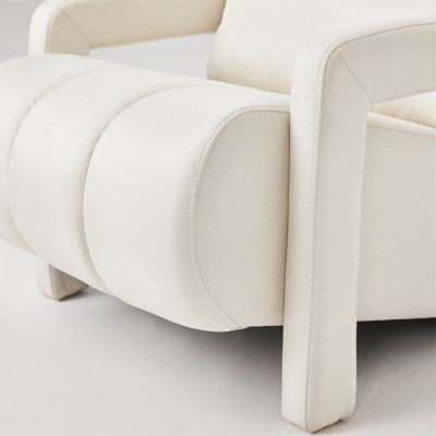 Streamdale Modern Linen Accent Chair with Pillow for Comfort
