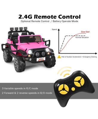 12V 2-Seater Ride-On Truck with Remote Control, Storage, and Music Player