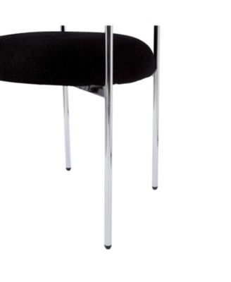  Upholstered Armchair Dining Chairs With Metal Legs (Set of 2),Black