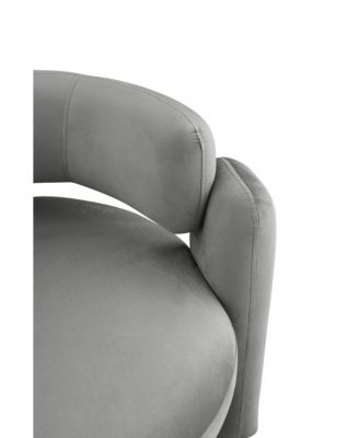 Barrel Accent Chair Curved Arms, Waterfall Seat