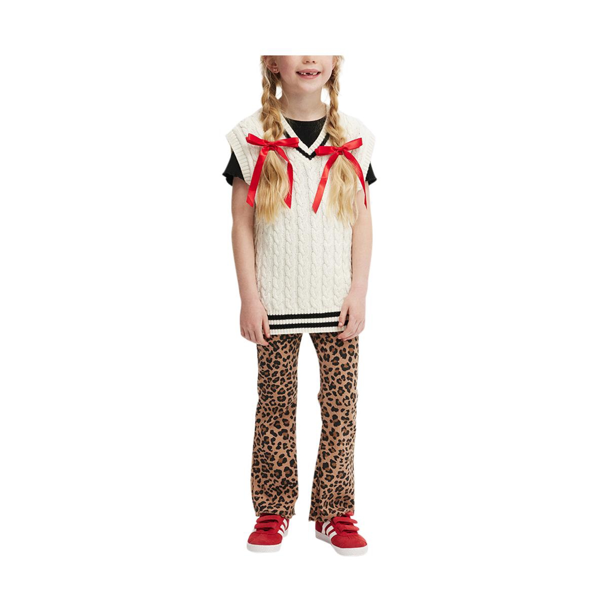 Cotton On Big Girls Little/Big Francine Flare Pant -leopard