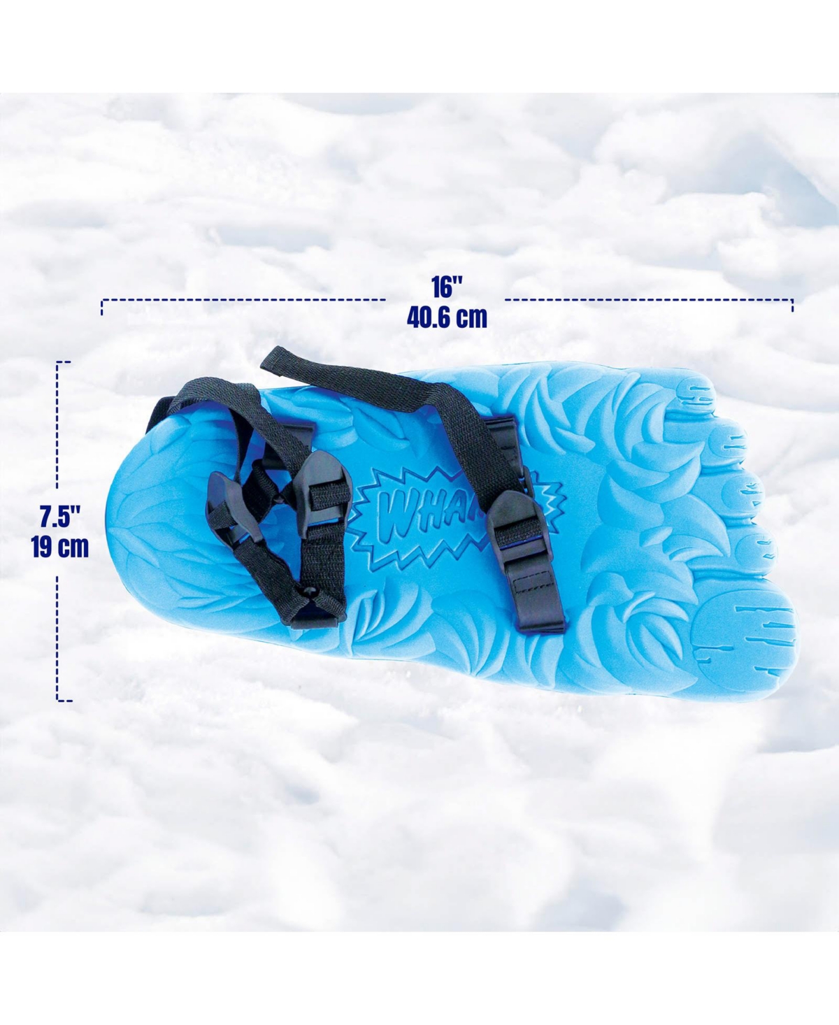 Wham-o Giant Yeti Shaped Snow Shoes, Adjustable Animal Foot Print Winter Snow Paw Yeti Footprints -- Blue