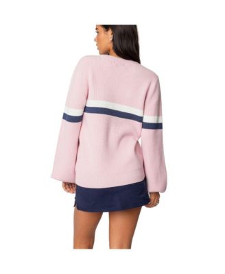 Women's Nautical Striped Oversized Sweater