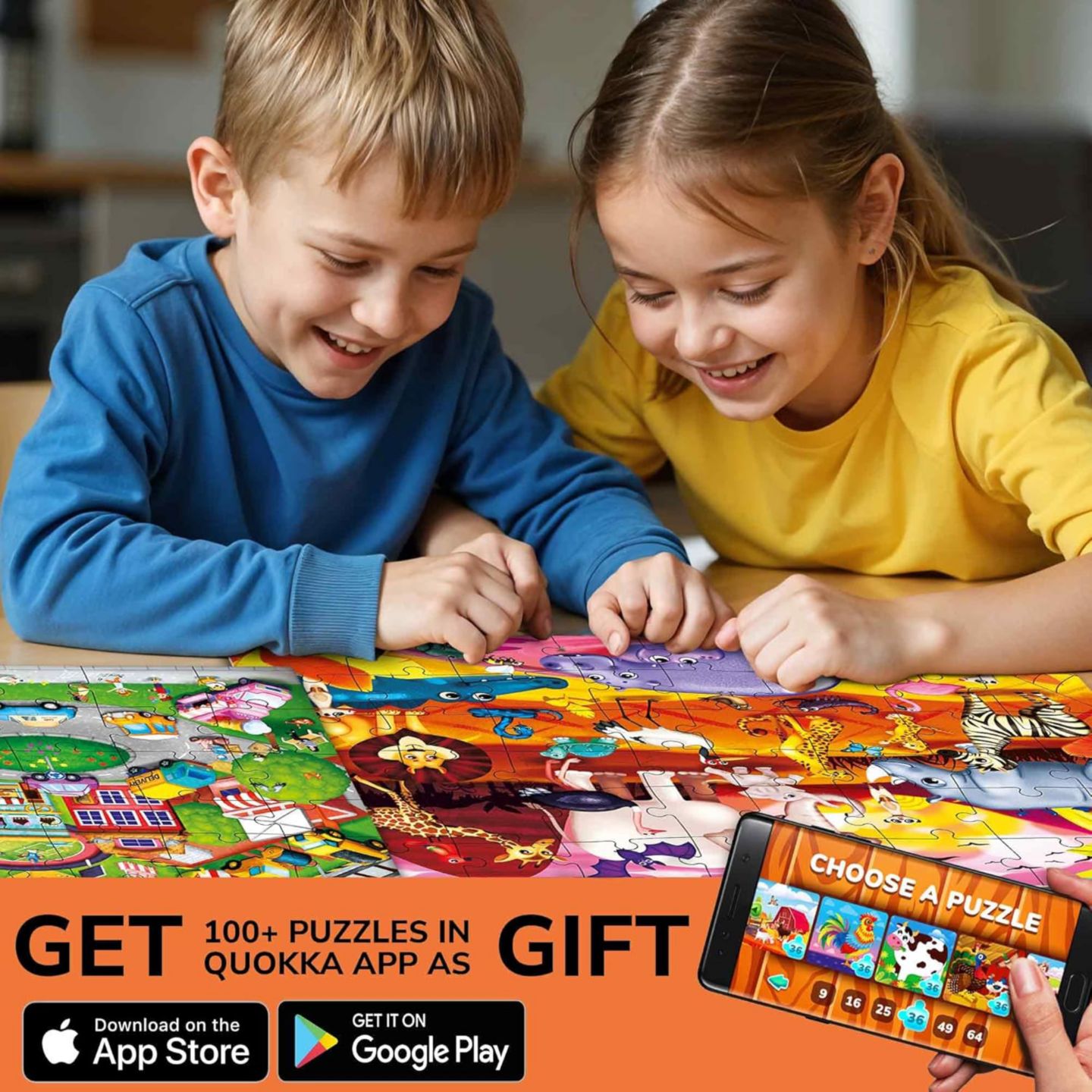 Детские игрушки Quokka Animal 48-Piece Puzzles, 4-Pack, Ages 4+, цвет: Анималистичный — фото 2