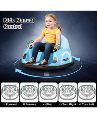 12V 360° Ride on Bumper Car for Toddlers with Remote Control