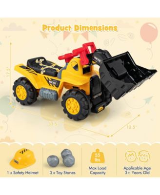 Kids Ride On Bulldozer Toy Play Truck with Adjustable Bucket Aged 3+ Years Old