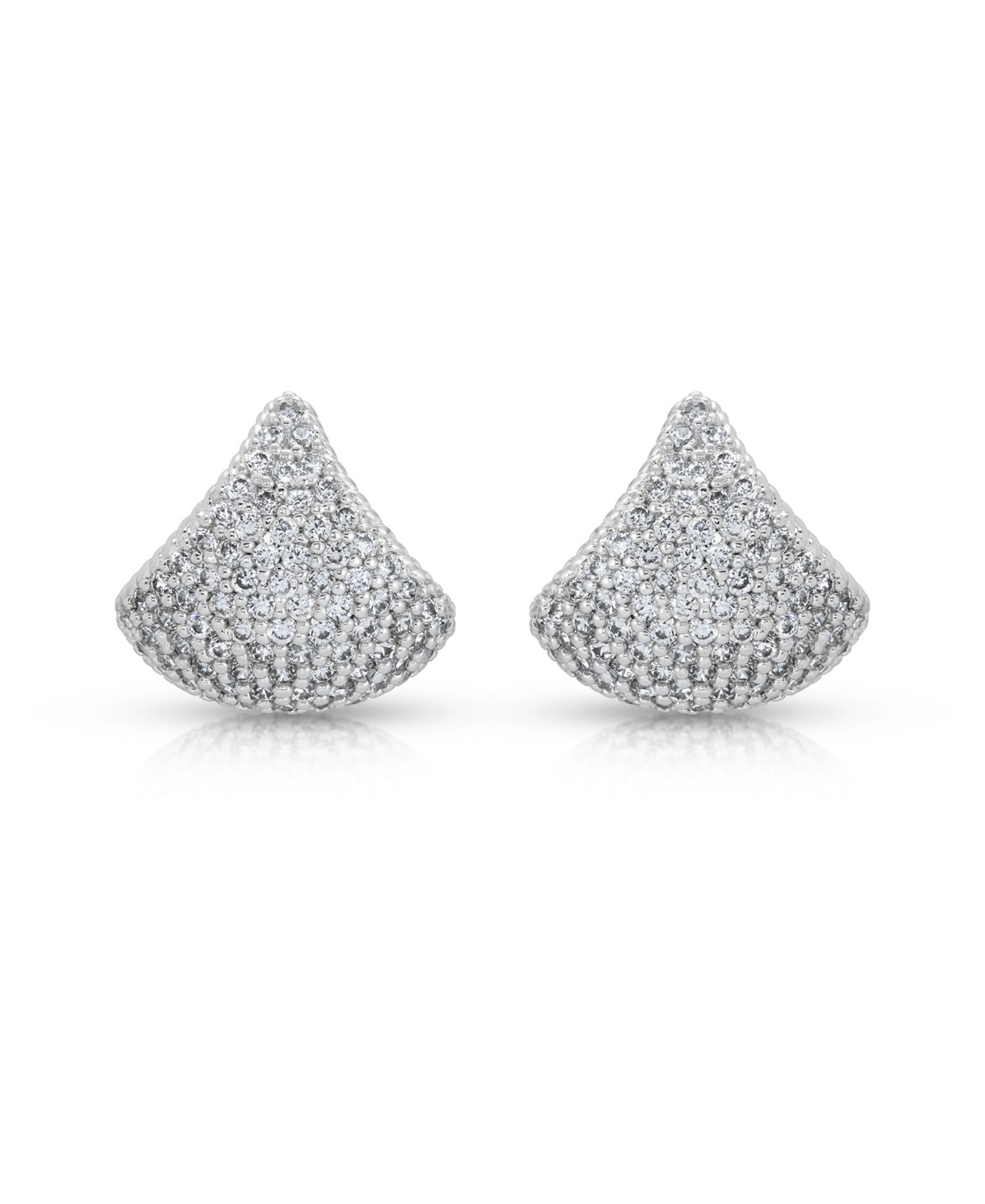 Pave Encrusted Huggies Hoops Earrings