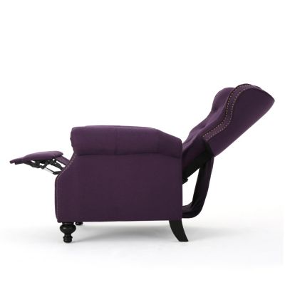Streamdale Plum Accented Recliner with Rolled Arms