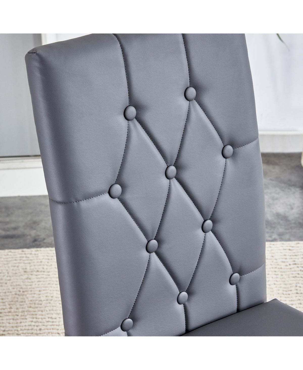 Streamdale Furniture 2 piece set ofarmless dining chairs brings a touch of elegance and mystery to the dining area with its deeptone, The