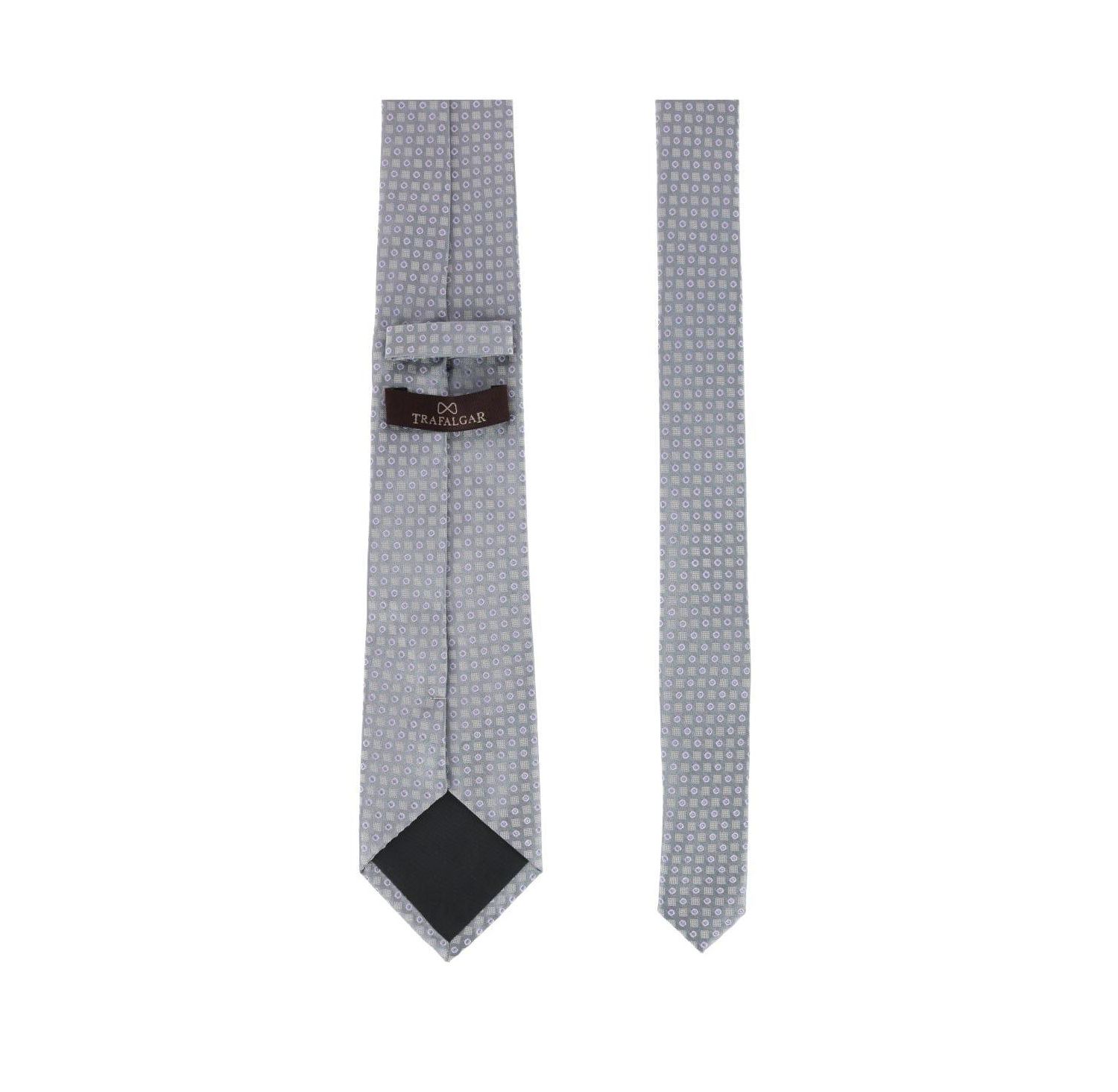 Men's Ewing Square and Polka Dot Business Silk Necktie