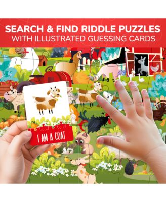 70 Pieces Search & Find Riddle Kids Puzzles 4-6 Years Old