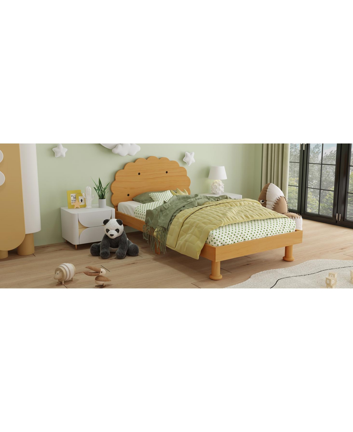 Slickblue Kids Cookie-Shaped Bed Frame for Boys & Girls Fun and Whimsical Design for Sweet Dreams