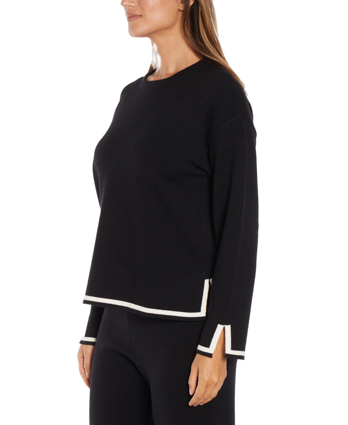 Three Dots Hazel Sweater In Anthracite