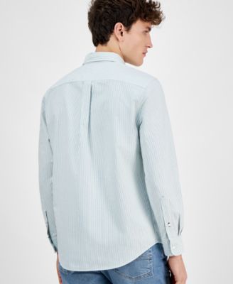 Men's Regular-Fit Striped Heritage Oxford Long-Sleeve Shirt