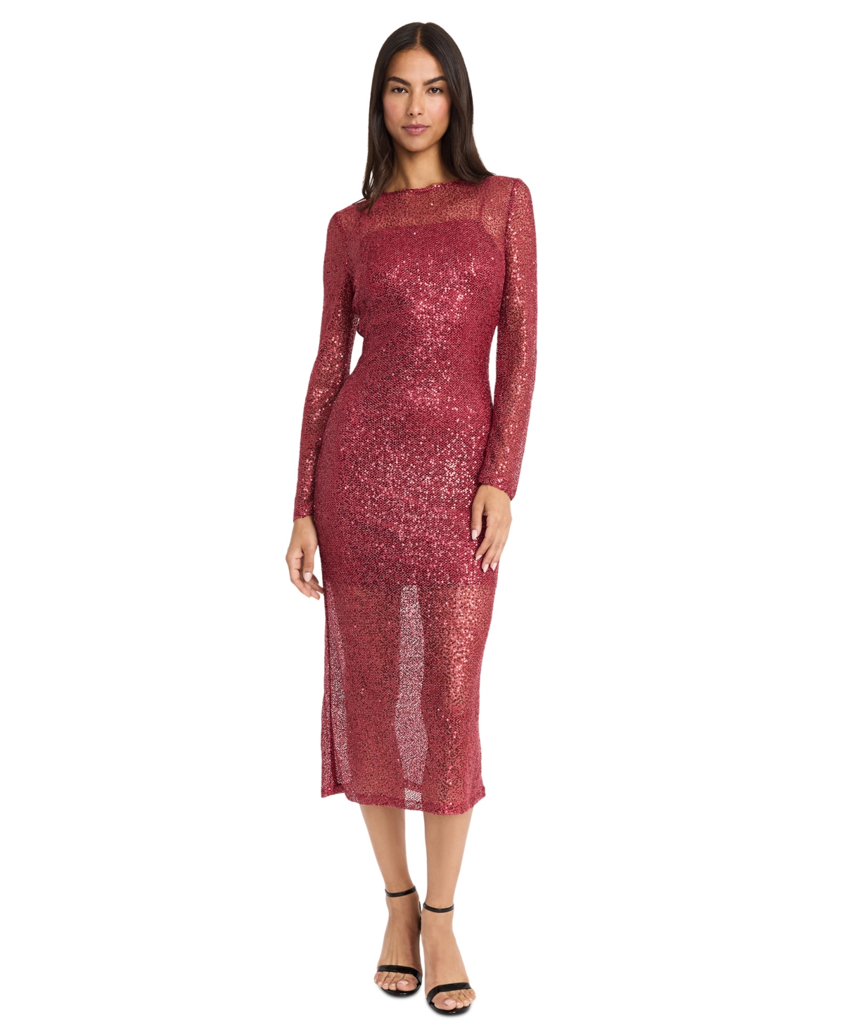 Donna Morgan Women's Sequined Midi Dress