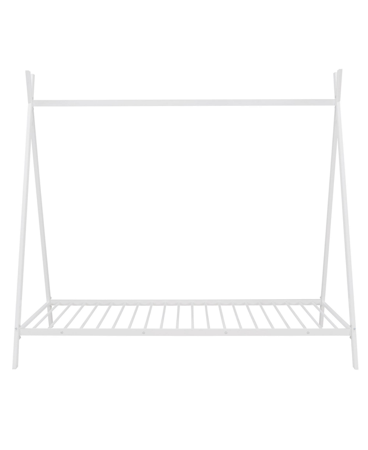 Slickblue Kids Wooden House Tent Bed Frame with Canopy Fun Playhouse Design & Sturdy Build