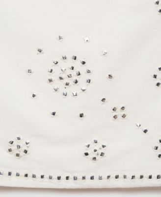 Women's Rhinestone Bow Miniskirt