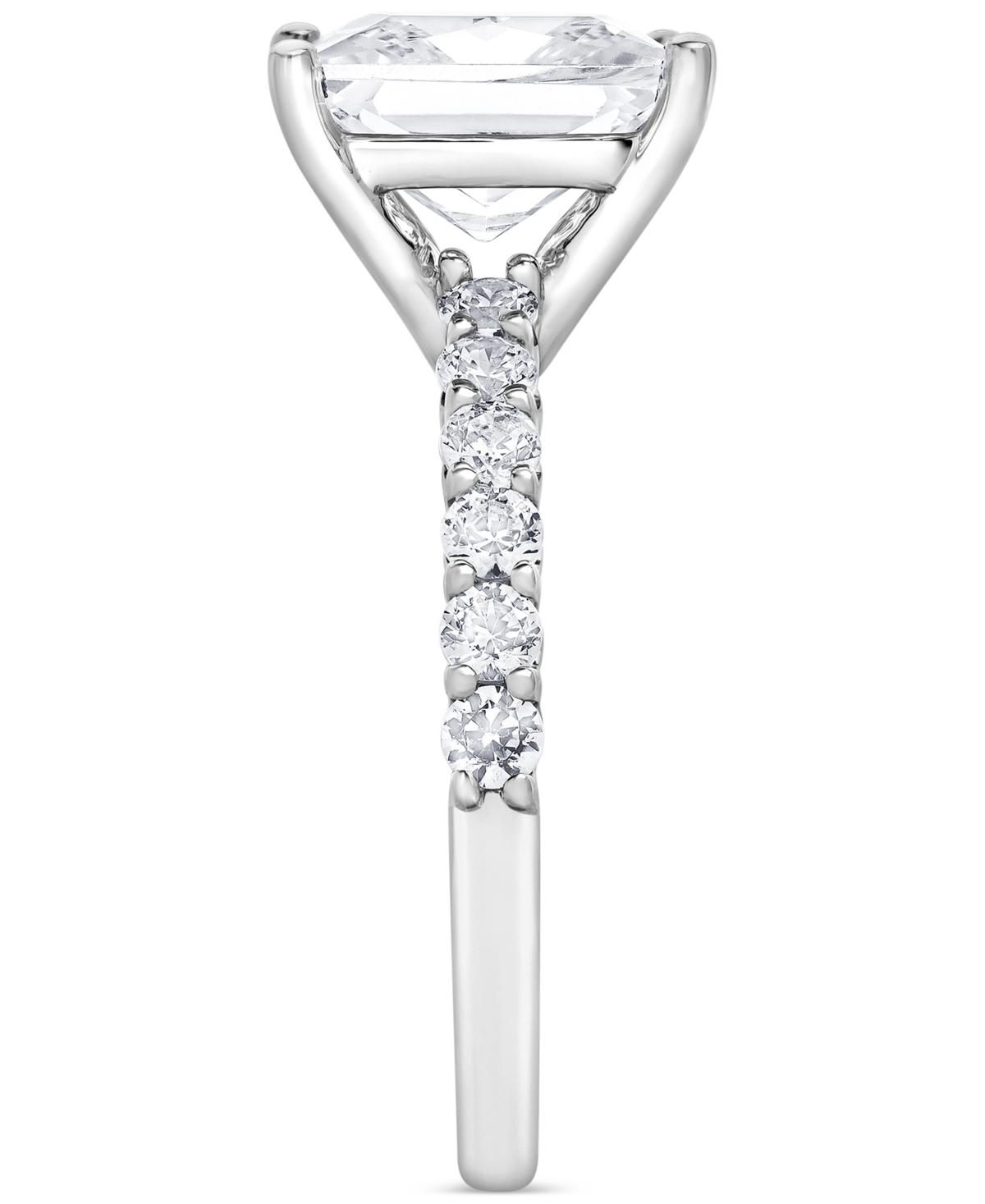 Badgley Mischka Igi Certified Lab Grown Diamond Princess-cut Engagement Ring (4 Ct. T.w.) In 14k White, Yellow Or Ro In White Gold