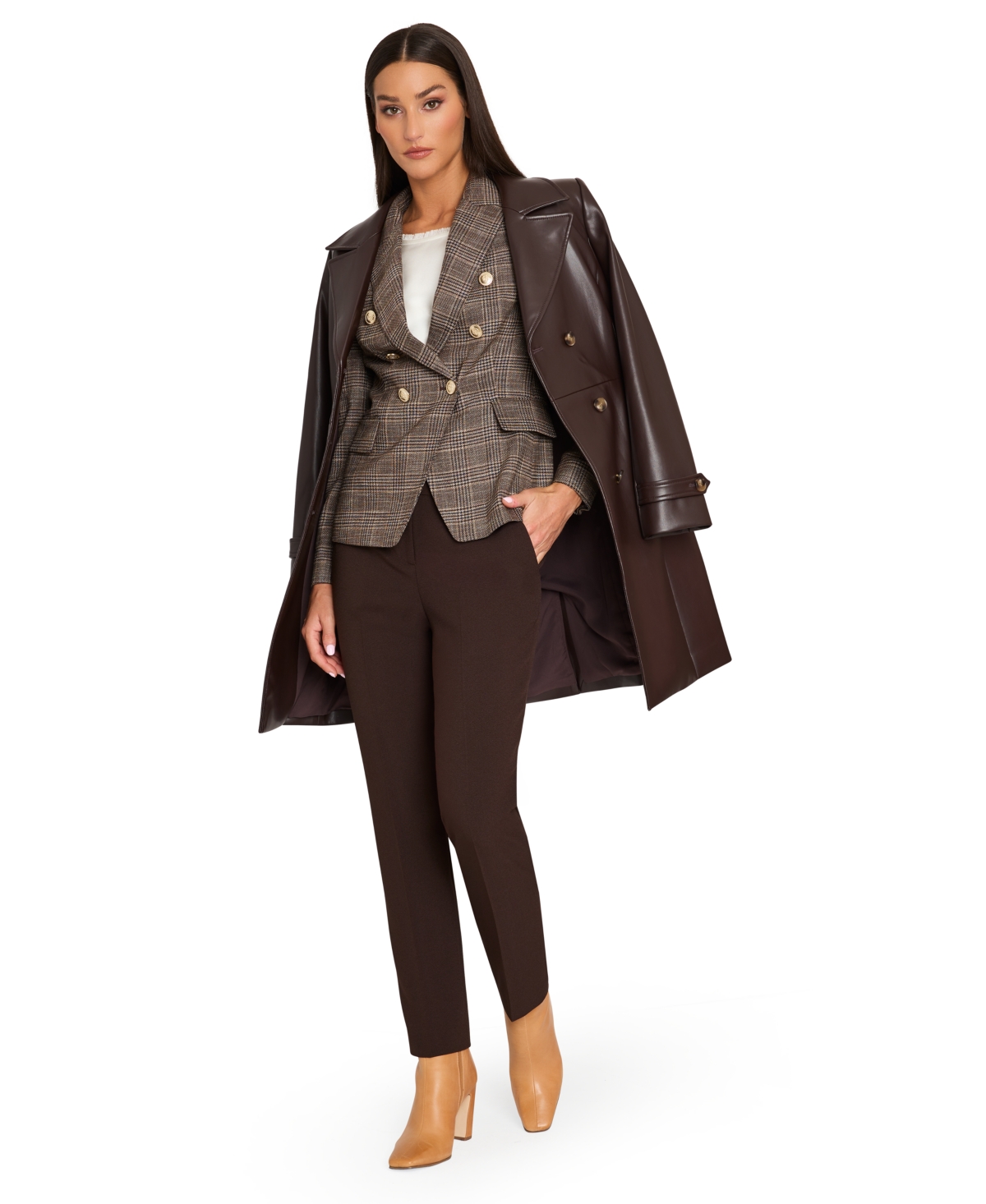 Tahari Asl Women's Mid-Rise Ankle Pants