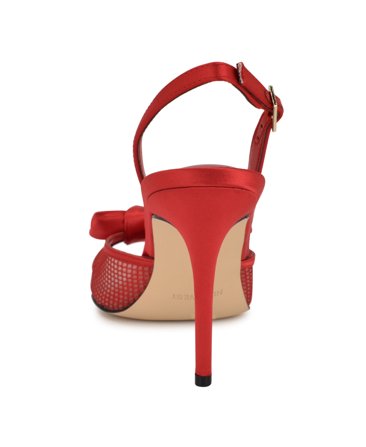 Nine West Women's Gergia Stiletto Heel Open Toe Dress Sandals In Red