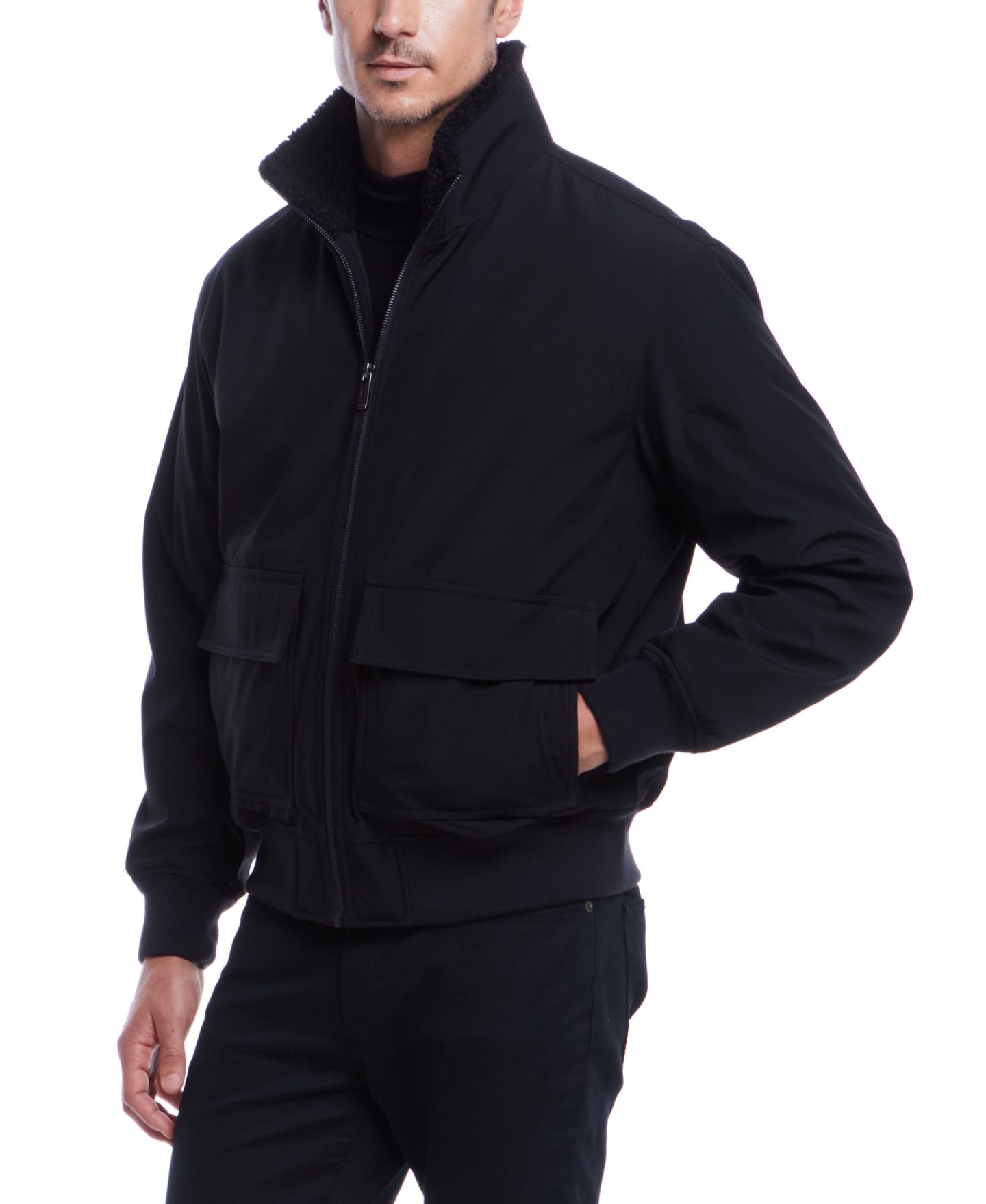 Мужская куртка Weatherproof Flex Tech Bomber, цвет: Чёрный — фото 10
