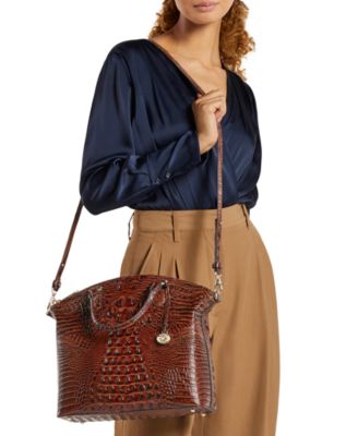 Brahmin Duxbury Voltage Violet Sirona Large Leather Satchel - Macy's