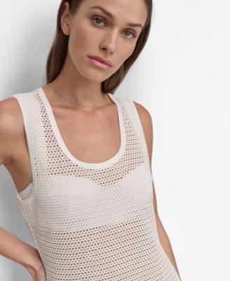 Women's Mesh Maxi Dress Swim Cover-Up 