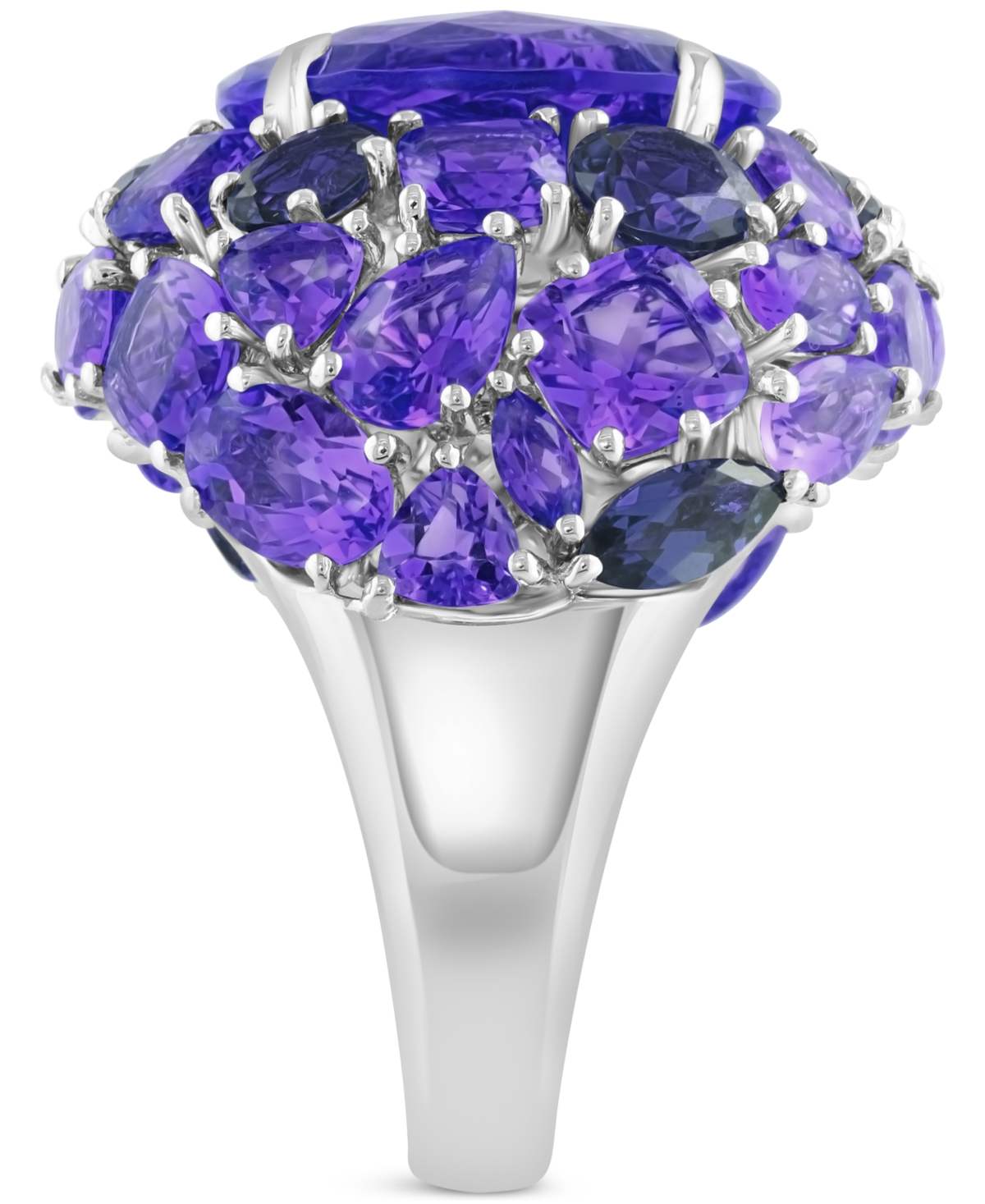 Effy Collection Effy Blue Topaz (18 Ct. T.w.) & London Blue Topaz (3 Ct. T.w.) Cluster Ring In Sterling Silver (also