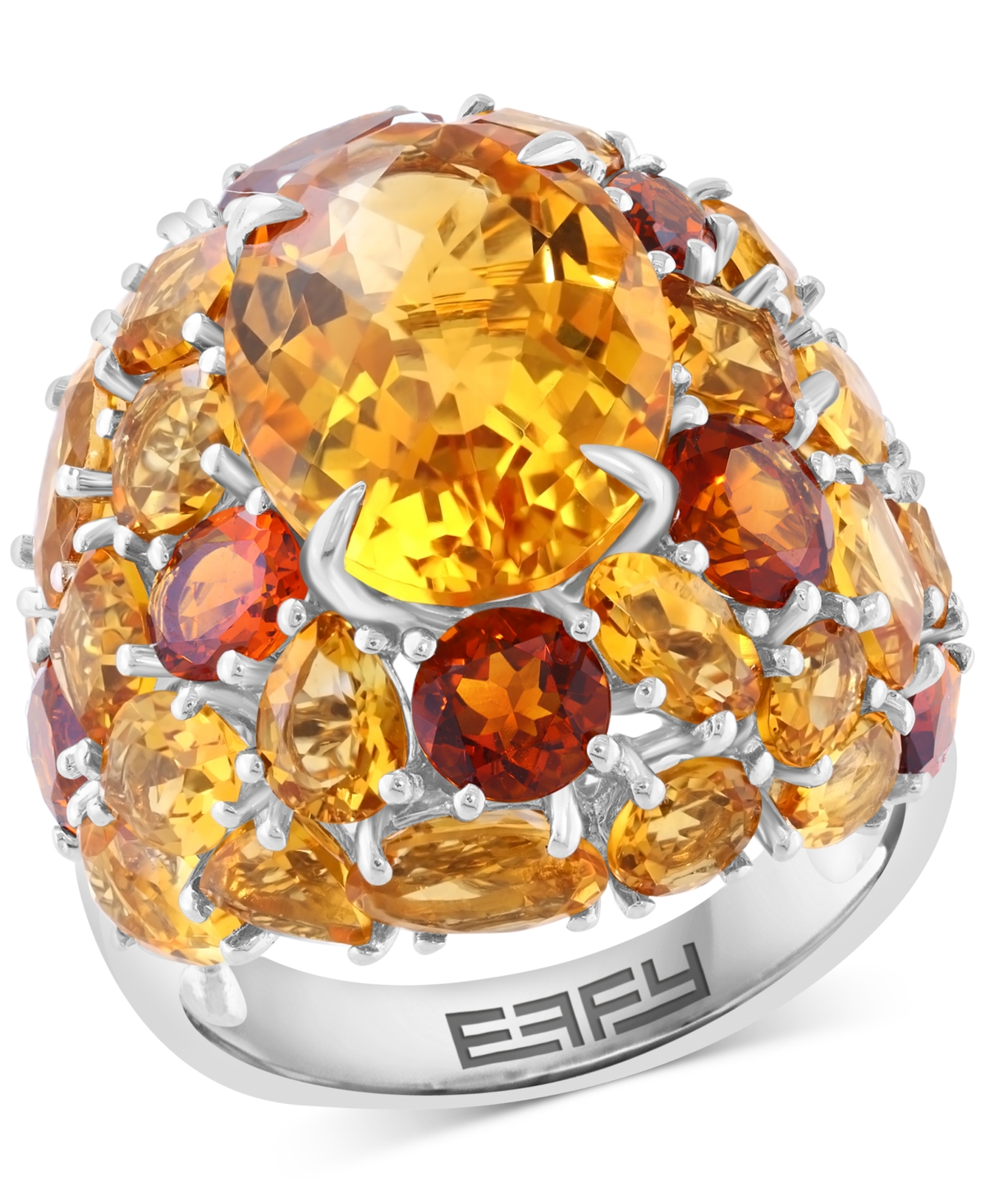 Effy Collection Effy Citrine (5-1/2 Ct. T.w.) Oval Ring In Sterling Silver In Citrine
