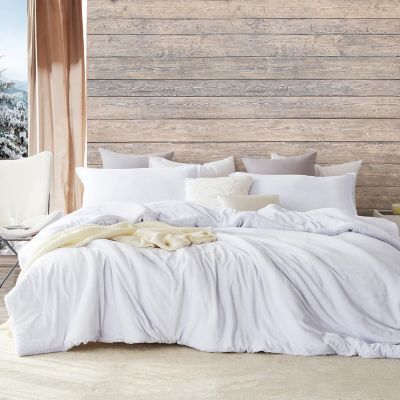 Oversized Comforter Set - The Original Plush - Pearl White , Queen
