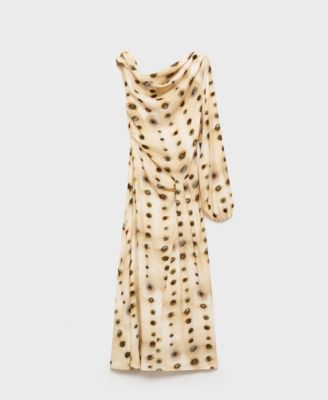 Women's Polka-Dot Asymmetrical Dress