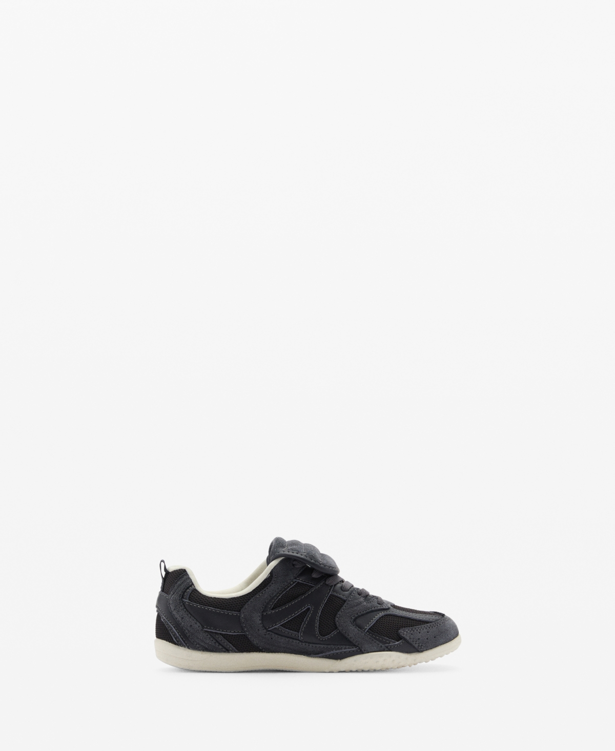 Mango Leather Panel Sneakers Night Blue In Night Blue