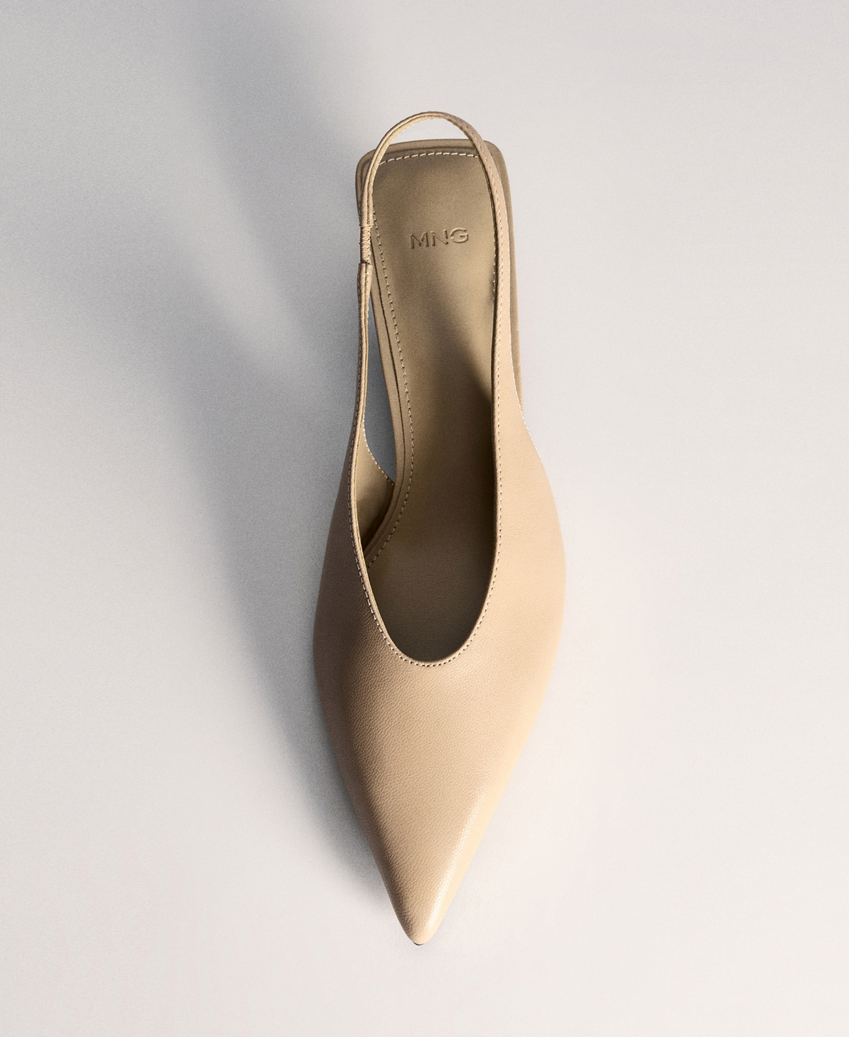Mango Women's Kitten-Heel Leather Shoes