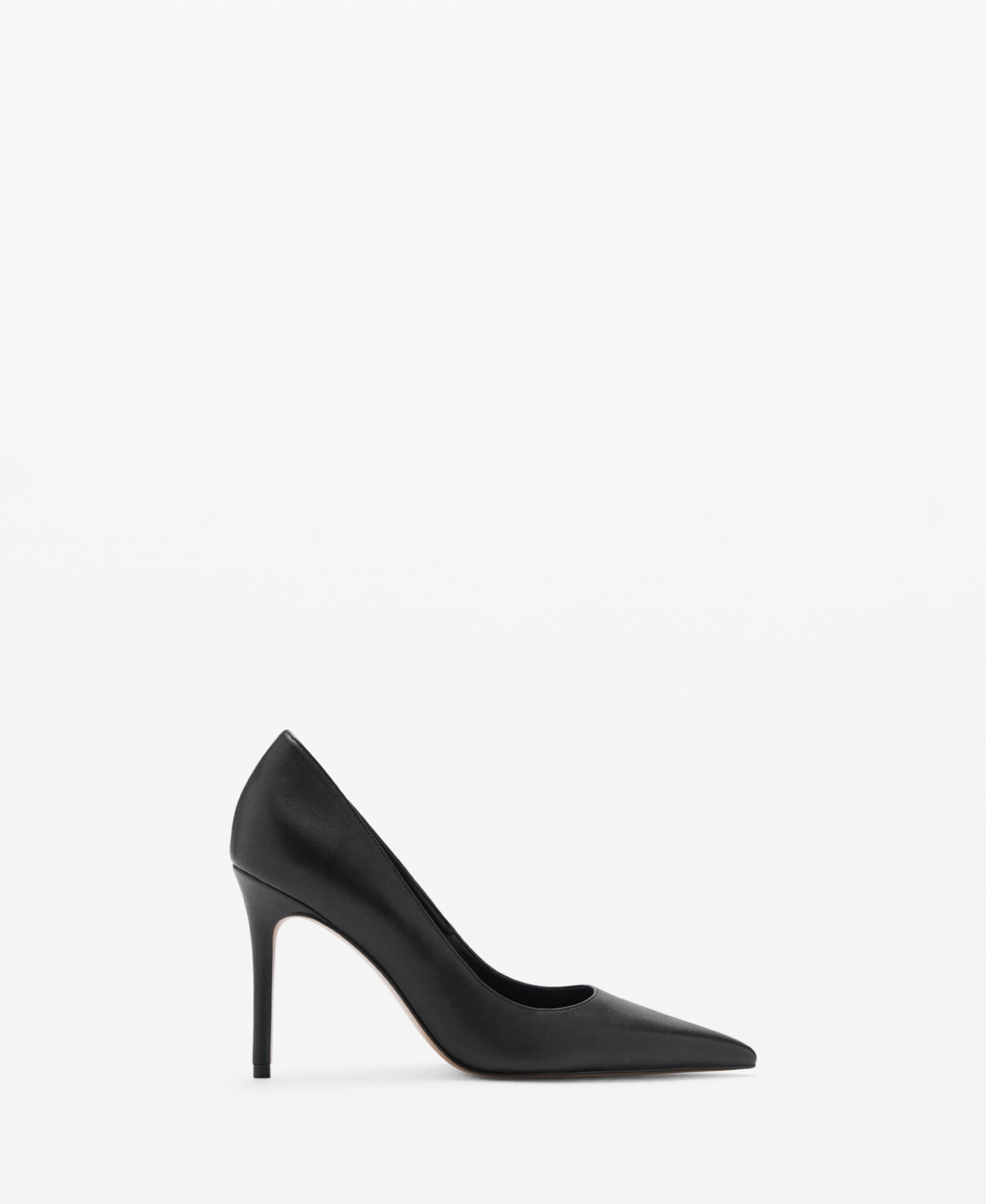 Shop Mango Women's Leather Pumps In Black