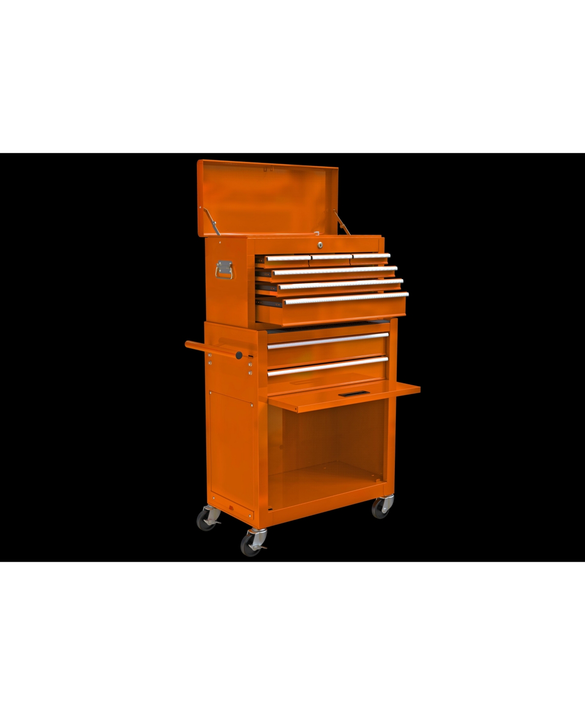 Slickblue High Capacity 8-Drawer Rolling Tool Chest with Wheels for Convenient Tool Storage and Mobility