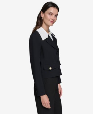 Women's Colorblocked Lapel Blazer