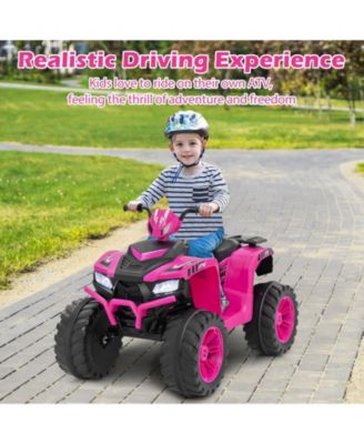 24V Kids Ride-On Electric ATV with Wireless Connection for Toddlers 3-8 Years Old