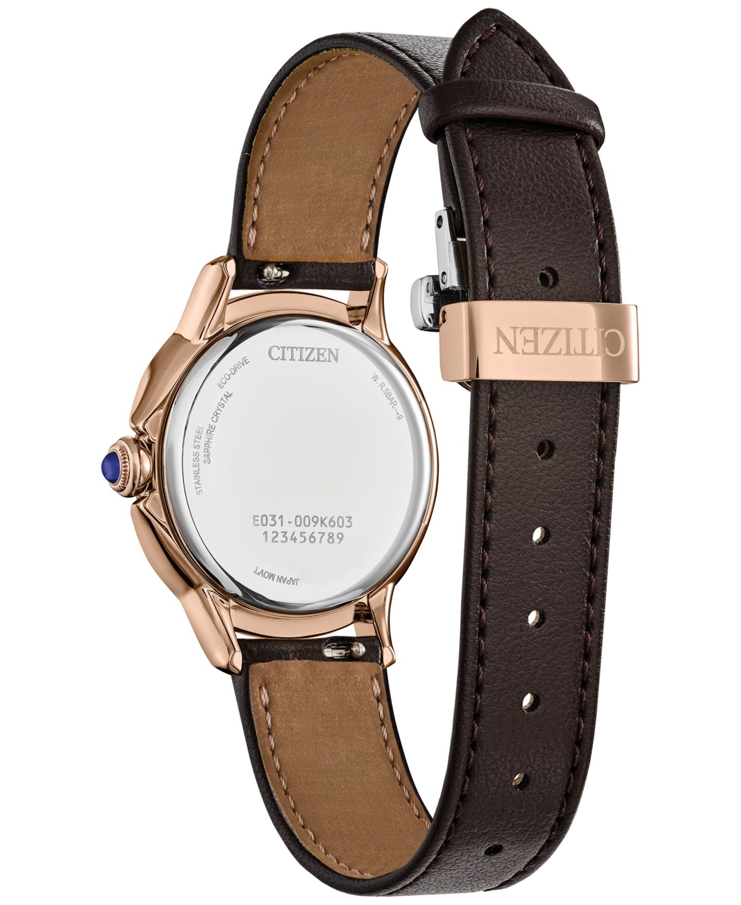 Женские часы Citizen Eco-Drive Ceci Brown Apple Material Strap Watch 34mm — фото 3